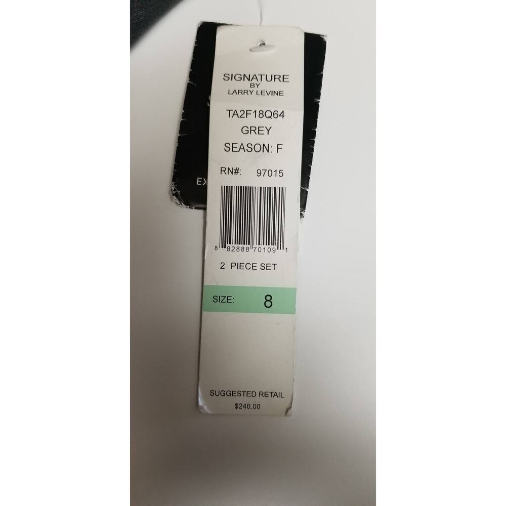 NWT Signature By Larry Levine Suit Jacket Color Heather Gray Size 8 - Picture 9 of 12